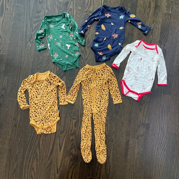 Kytebaby Bamboo Long Sleeve Bodysuit - foliage - Onesie 6-12mo - Picture 5 of 5